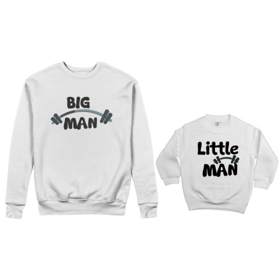 Coordinato felpe padre figlio big man little man little lady fitness Per il papà