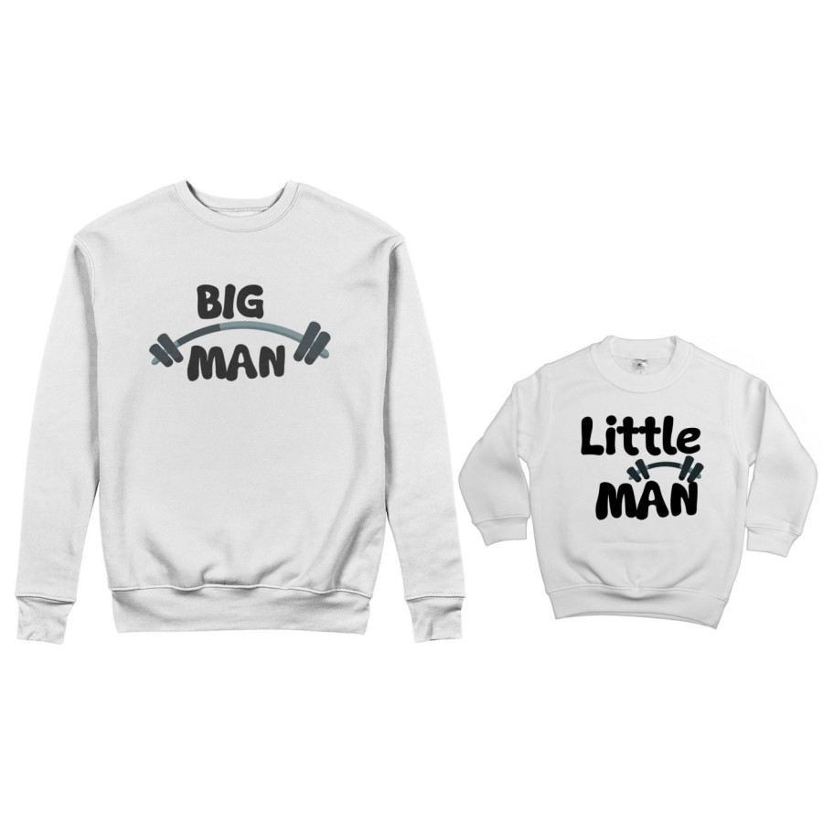 Coordinato felpe padre figlio big man little man little lady fitness Per il papà