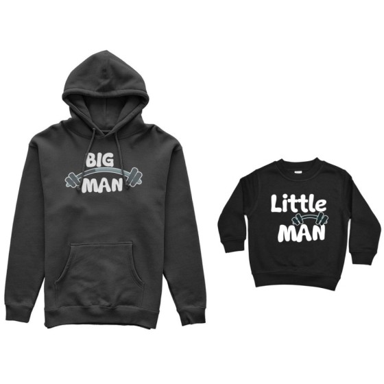 Coordinato felpe padre figlio big man little man little lady fitness Per il papà 2