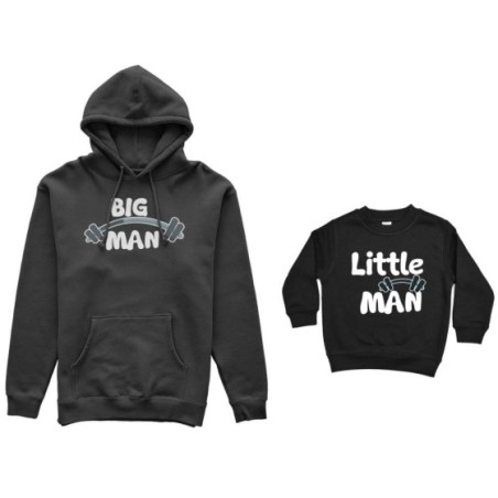 Coordinato felpe padre figlio big man little man little lady fitness Per il papà