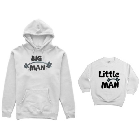 Coordinato felpe padre figlio big man little man little lady fitness Per il papà
