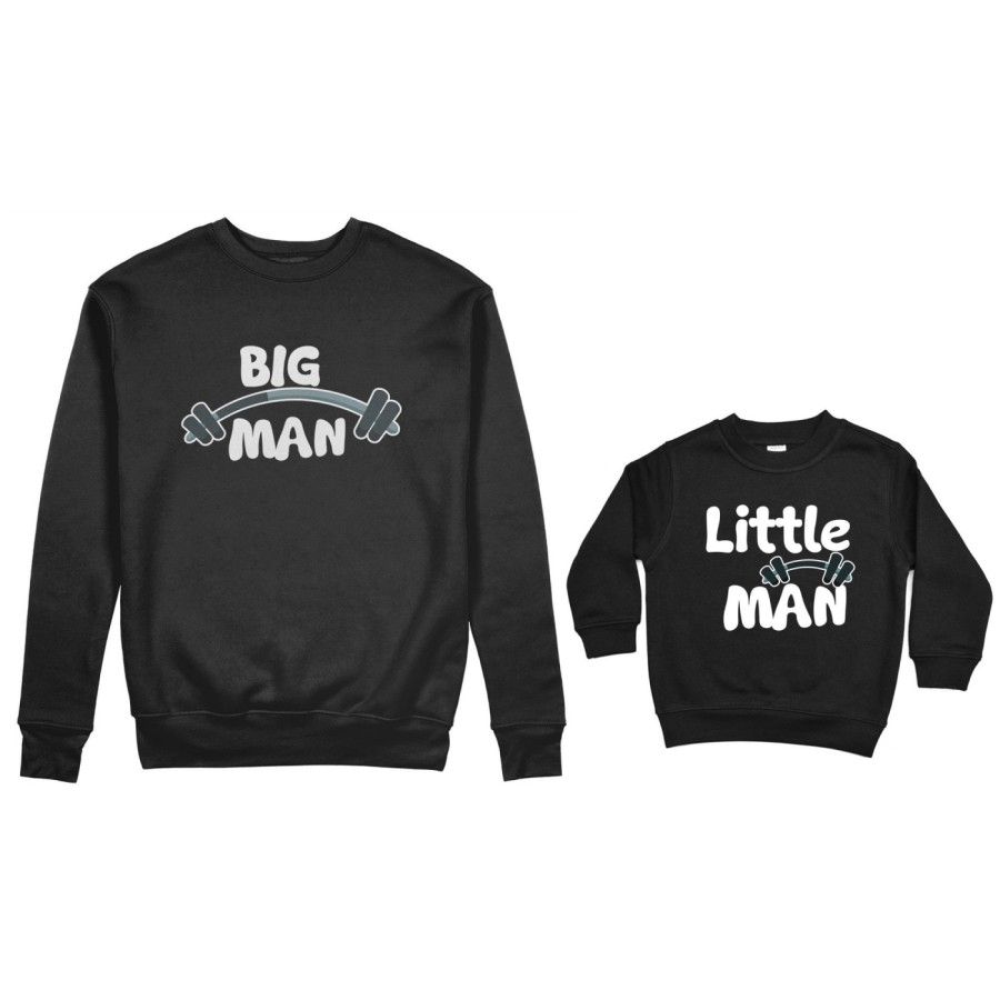 Coordinato felpe padre figlio big man little man little lady fitness Per il papà