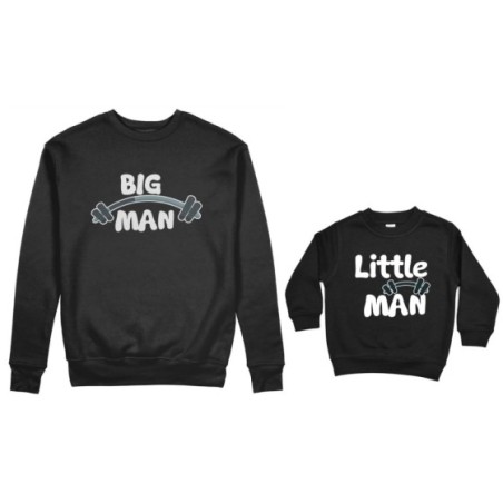 Coordinato felpe padre figlio big man little man little lady fitness Per il papà