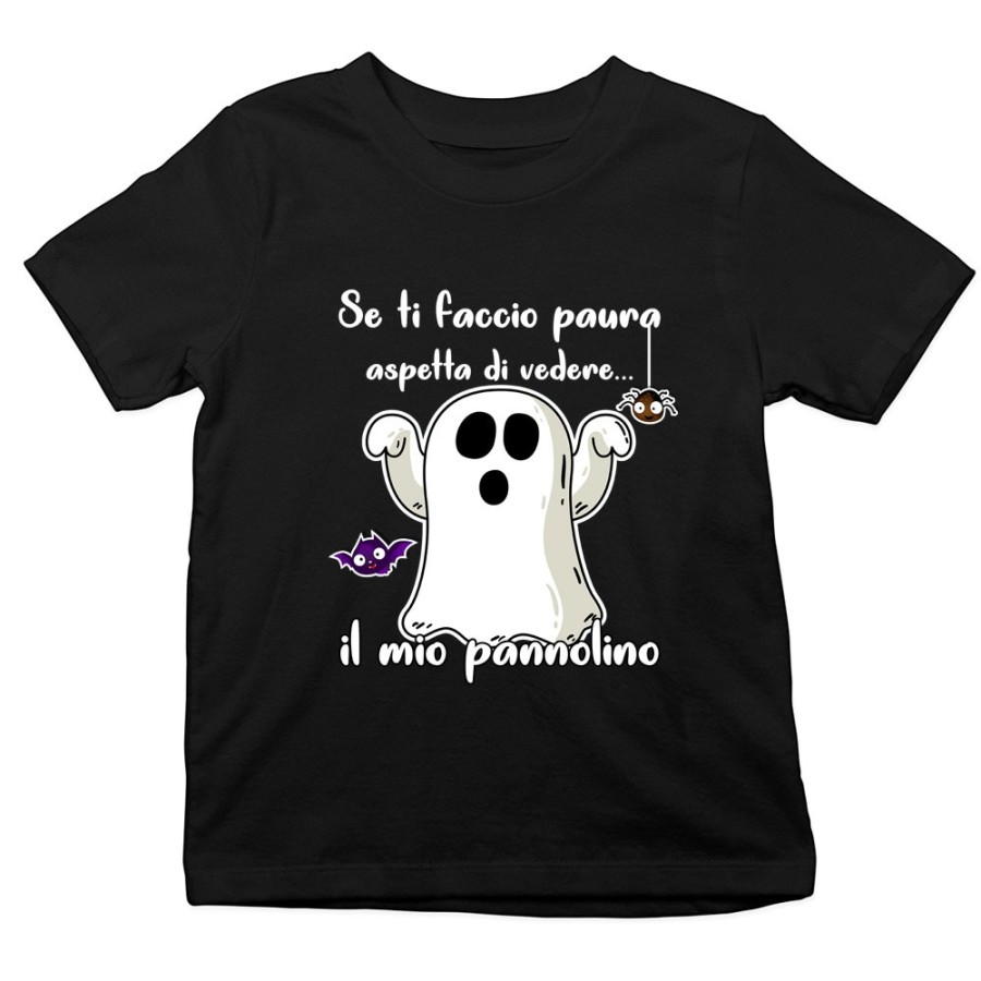 T-shirt bambino se ti faccio paura aspetta di vedere il mio pannolino Halloween