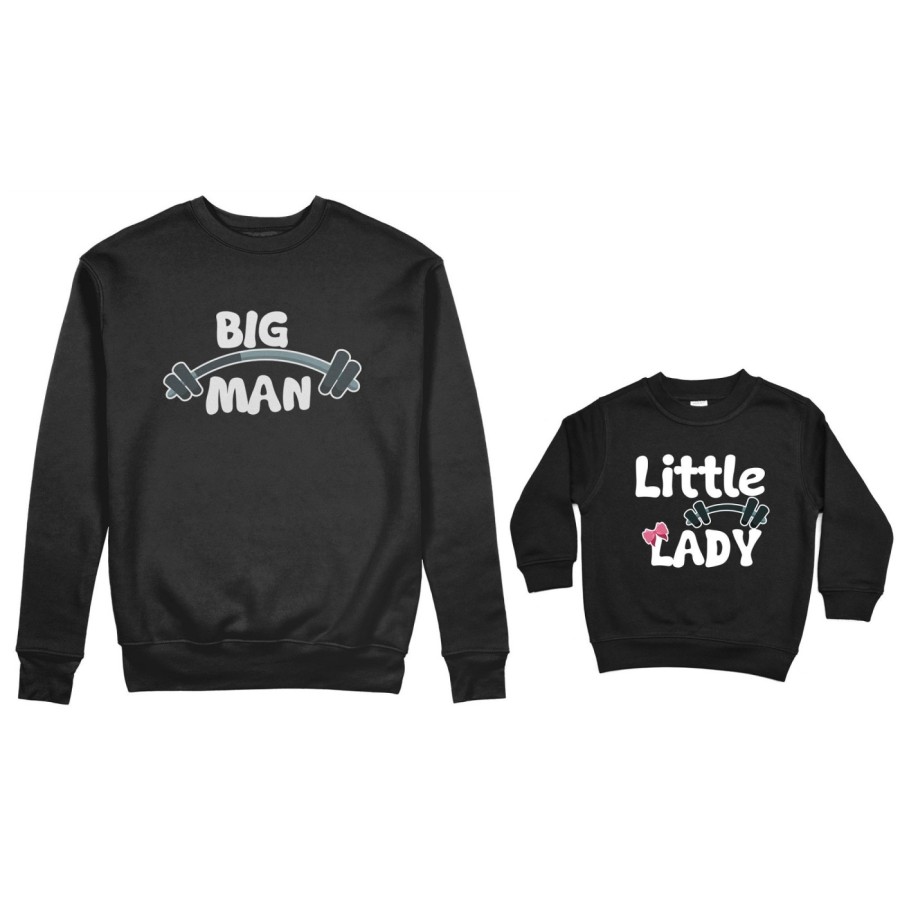 Coordinato felpe padre figlio big man little man little lady fitness Per il papà
