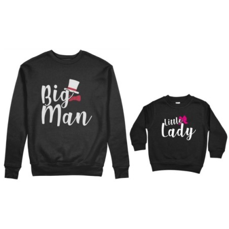 Coordinato felpe padre figlio big man little boy little lady