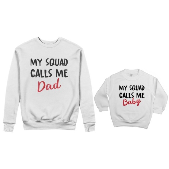 Coordinato felpe padre figlio my squad calls me dad Per il papà 2
