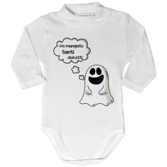 Body lupetto neonato ho mangiato troppi dolcetti Halloween
