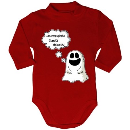 Body lupetto neonato ho mangiato troppi dolcetti Halloween