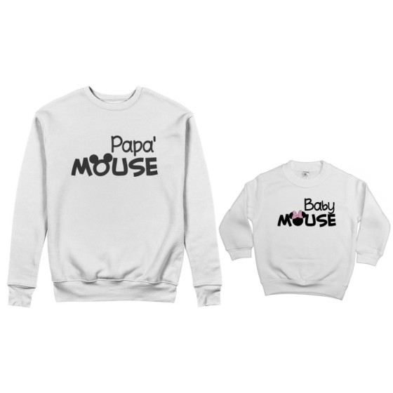 Coordinato felpe padre figlia papà mouse baby minnnie mouse Per il papà 2