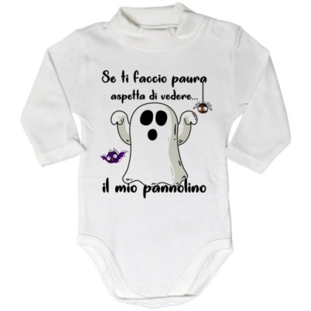 Body lupetto neonato se ti faccio paura aspetta di vedere...