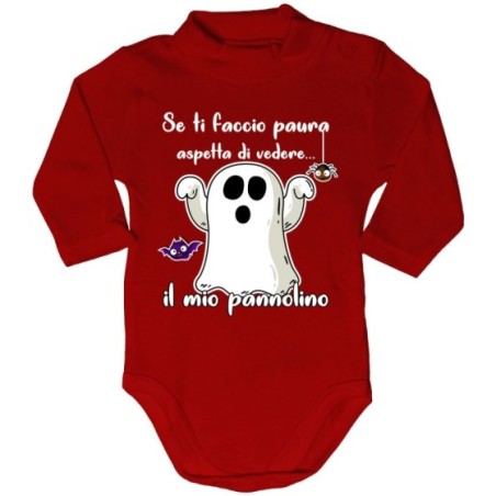 Body lupetto neonato se ti faccio paura aspetta di vedere il mio pannolino Halloween