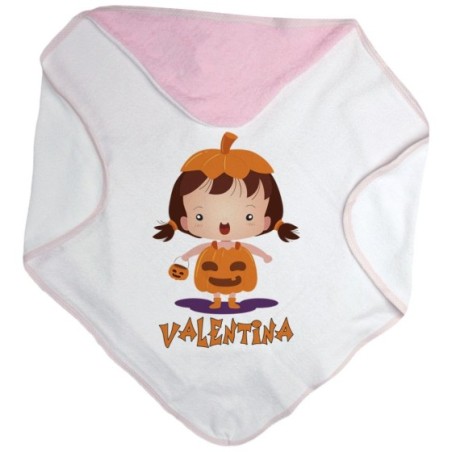 Accappatoio neonato personalizzato con nome piccola zucca