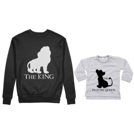 Coordinato felpe o body lupetto padre figlio the king the...