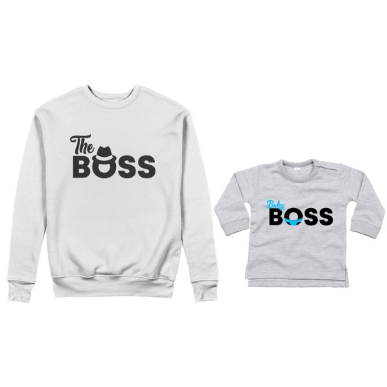 Coordinato felpe o body lupetto neonato padre figlio the boss baby boss Per il papà 2