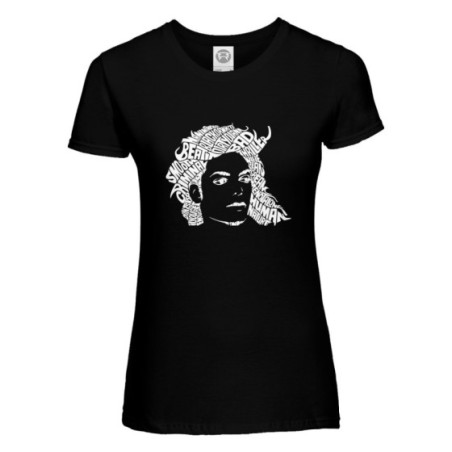 T-shirt donna il ritratto delle canzoni di michael Icon