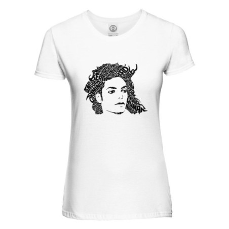 T-shirt donna il ritratto delle canzoni di michael Icon