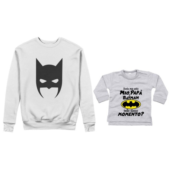 Coordinato felpe o body lupetto padre figlio avete mai visto batman mio papà nello stesso momento? Per il papà 2
