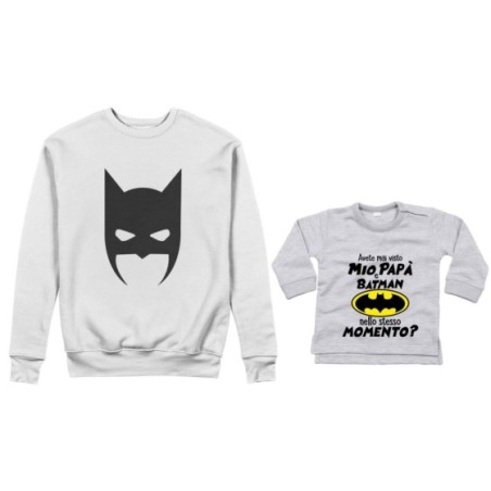 Coordinato felpe o body lupetto padre figlio avete mai visto batman mio papà nello stesso momento? Per il papà