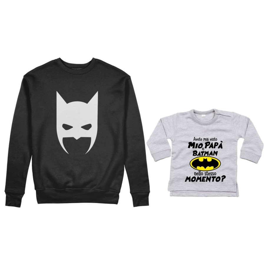 Coordinato felpe o body lupetto padre figlio avete mai visto batman mio papà nello stesso momento? Per il papà