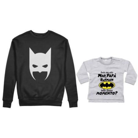 Coordinato felpe o body lupetto padre figlio avete mai visto batman mio papà nello stesso momento? Per il papà