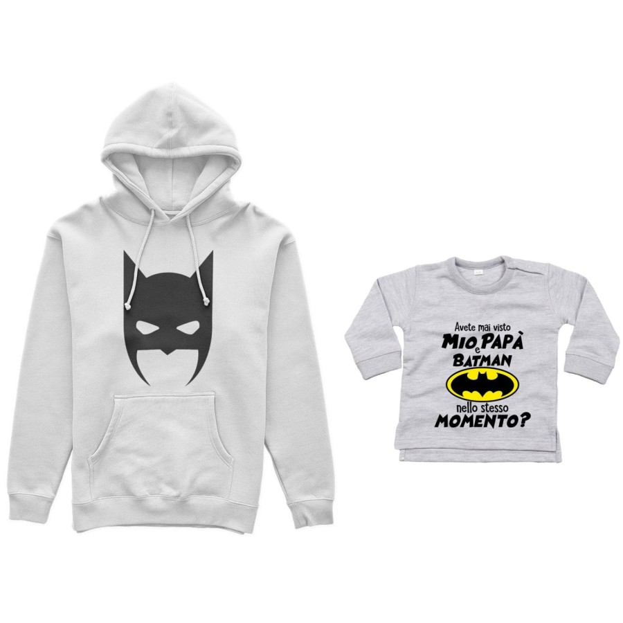 Coordinato felpe o body lupetto padre figlio avete mai visto batman mio papà nello stesso momento? Per il papà