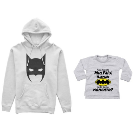 Coordinato felpe o body lupetto padre figlio avete mai visto batman mio papà nello stesso momento? Per il papà