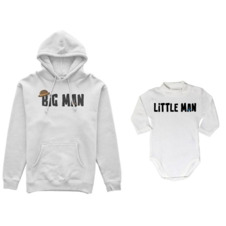Coordinato felpe o body lupetto neonato padre figlio big...