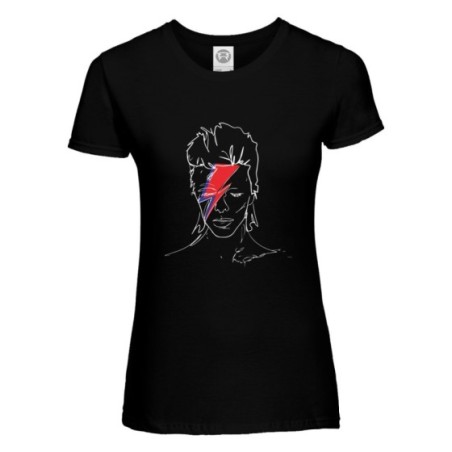 T-shirt donna david bowie stilizzato Icon