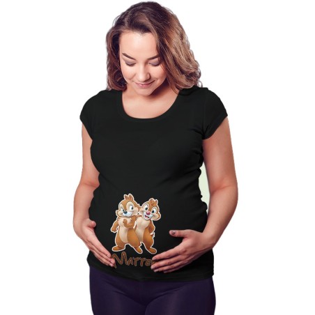 Maglia premaman personalizzata con nome cip e ciop