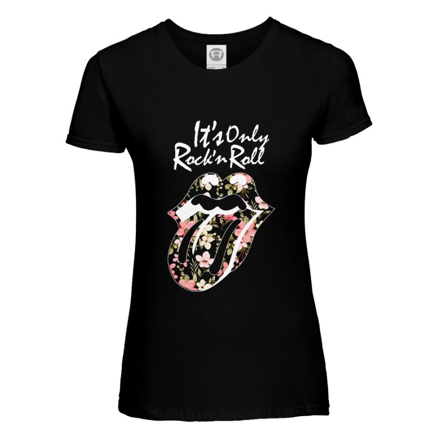 T-shirt donna it's only rock and roll Icon