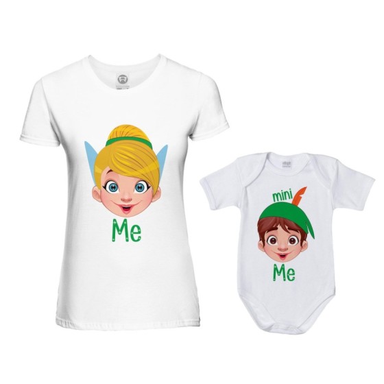 Coordinato t-shirt e body neonato madre figlio me trilly mini peter pan Per la mamma 2