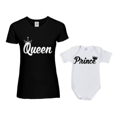 Coordinato t-shirt body madre figlio personalizzabile con...