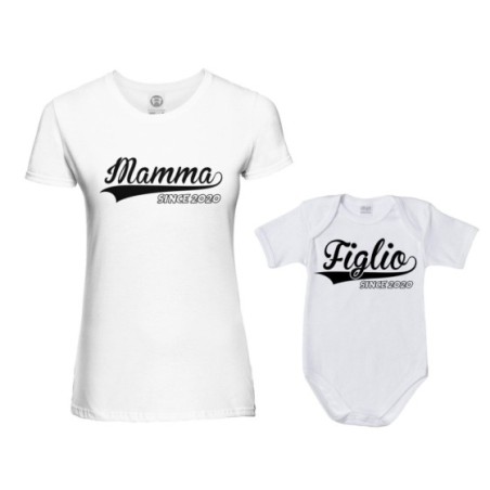 Coordinato t-shirt body madre figlio personalizzato con...