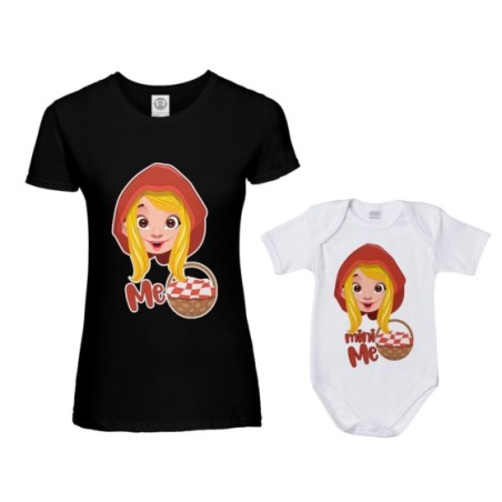 Coordinato t-shirt e body neonata madre figlia me...