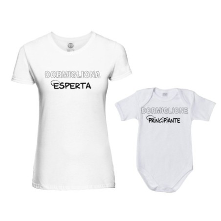 Coordinato t-shirt body madre figlio dormigliona esperta...