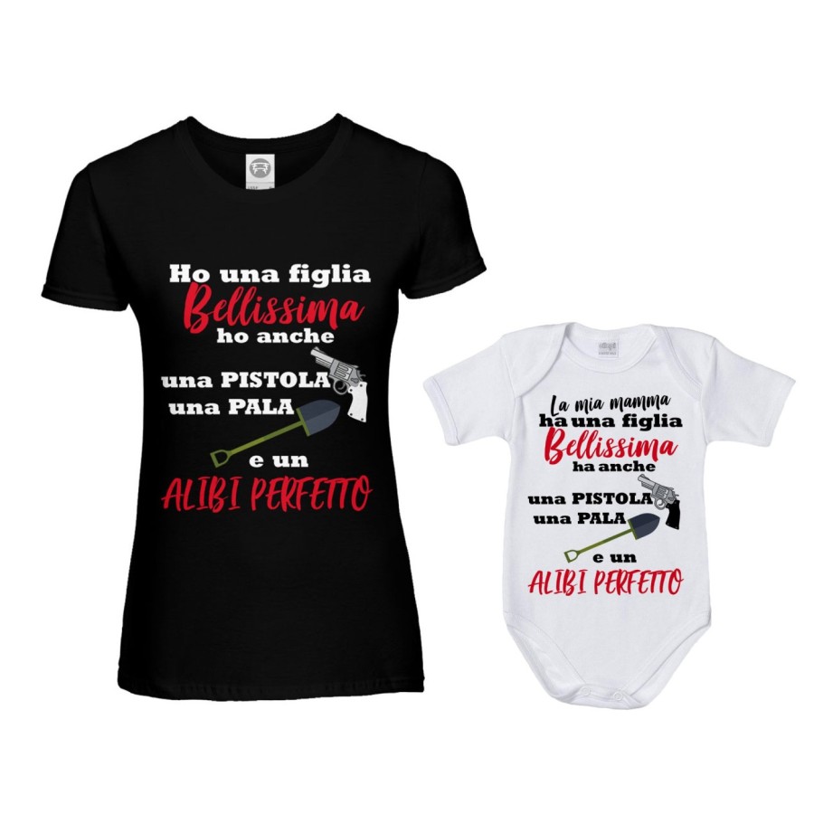 Coordinato t-shirt e body neonato madre figlio ho un figlio bellissimo una figlia bellissima Per la mamma