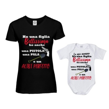 Coordinato t-shirt e body neonato madre figlio ho un...