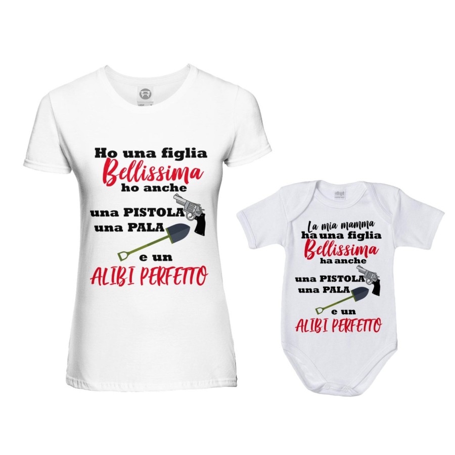 Coordinato t-shirt e body neonato madre figlio ho un figlio bellissimo una figlia bellissima Per la mamma