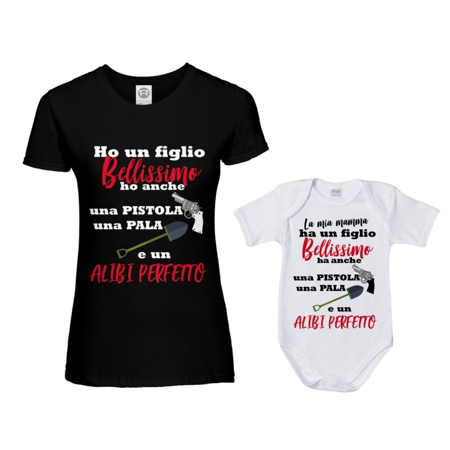 Coordinato t-shirt e body neonato madre figlio ho un figlio bellissimo una figlia bellissima Per la mamma