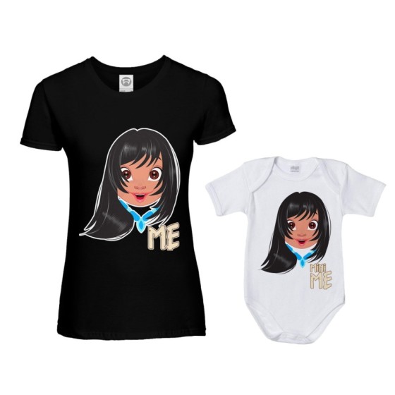Coordinato t-shirt e body neonata madre figlia me pocahontas mini pocahontas Per la mamma 2