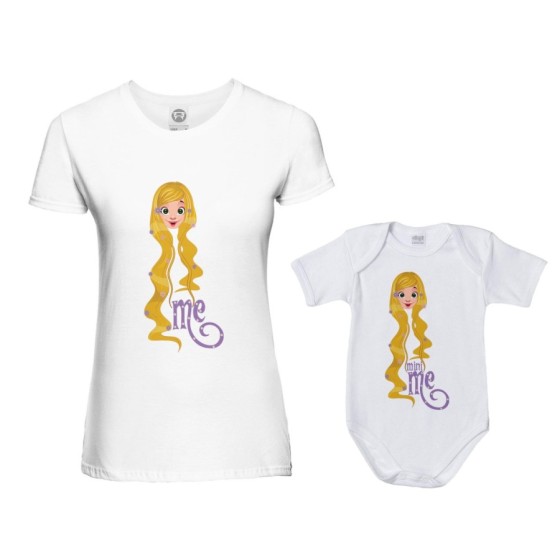 Coordinato t-shirt e body neonata madre figlia me rapunzel mini rapunzel Per la mamma 2