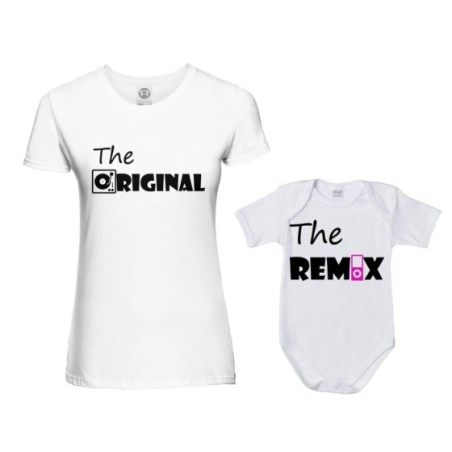 Coordinato t-shirt e body neonato madre figlio the...