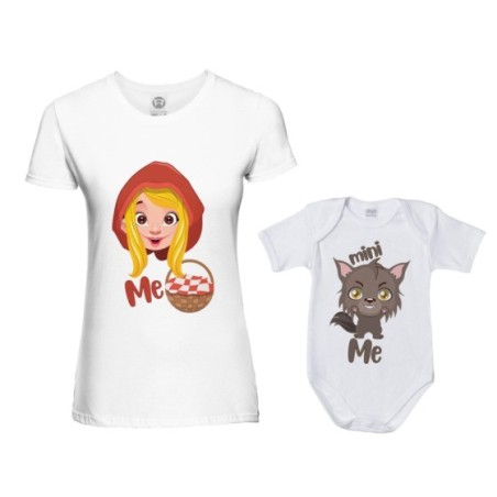 Coordinato t-shirt e body neonato madre figlio me...