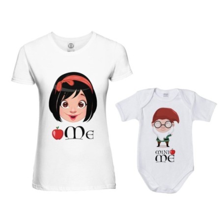 Coordinato t-shirt e body neonato madre figlio me...