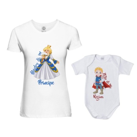 Coordinato t-shirt e body neonato madre figlio madre di...