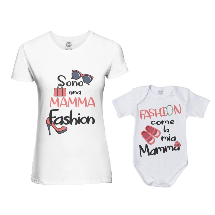 Coordinato t-shirt e body neonata madre figlia sono una mamma fashion fashion come la mia mamma Per la mamma