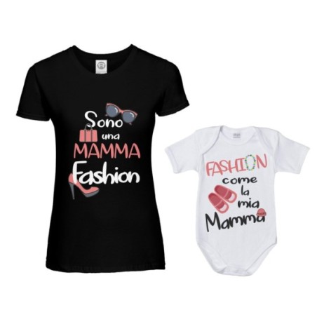 Coordinato t-shirt e body neonata madre figlia sono una mamma fashion fashion come la mia mamma Per la mamma