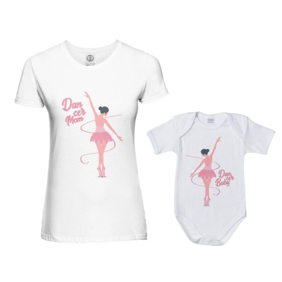 Coordinato t-shirt e body neonata madre figlia dancer mom dancer baby Per la mamma 2