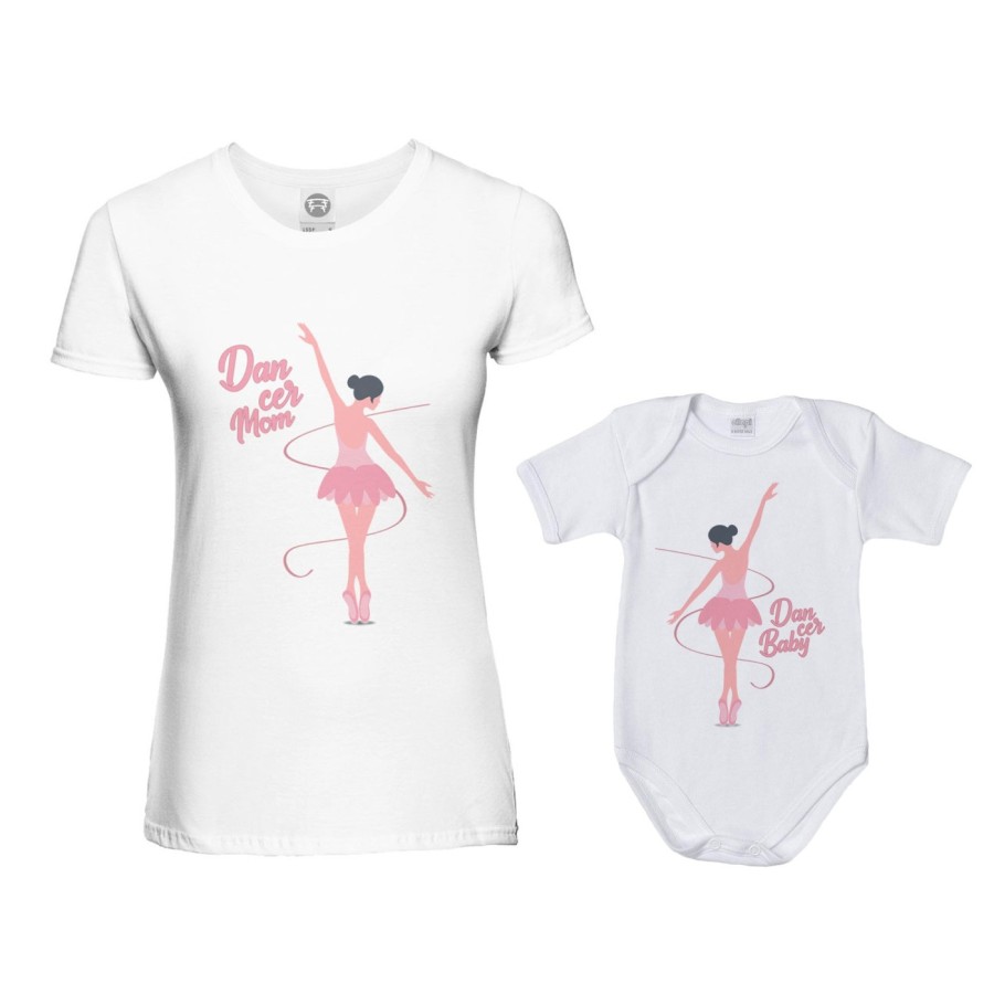 Coordinato t-shirt e body neonata madre figlia dancer mom dancer baby Per la mamma